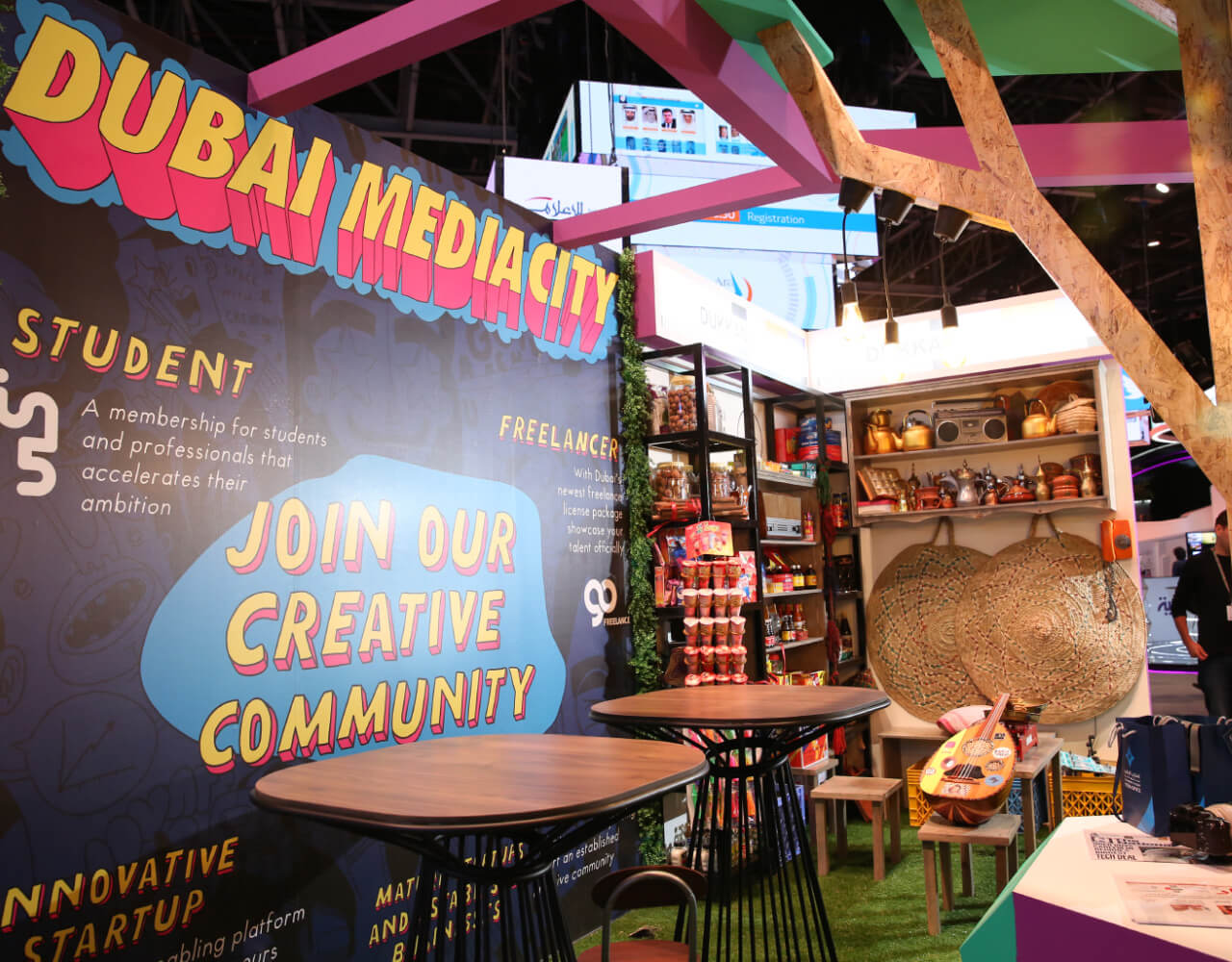 One of the creative community spaces in Dubai Studio City