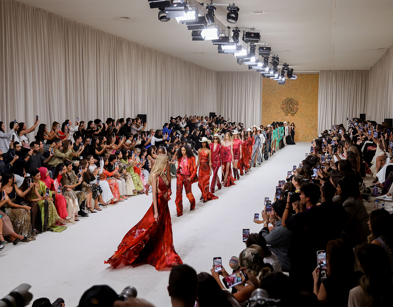 Model Ramp walking at Dubai fashion week