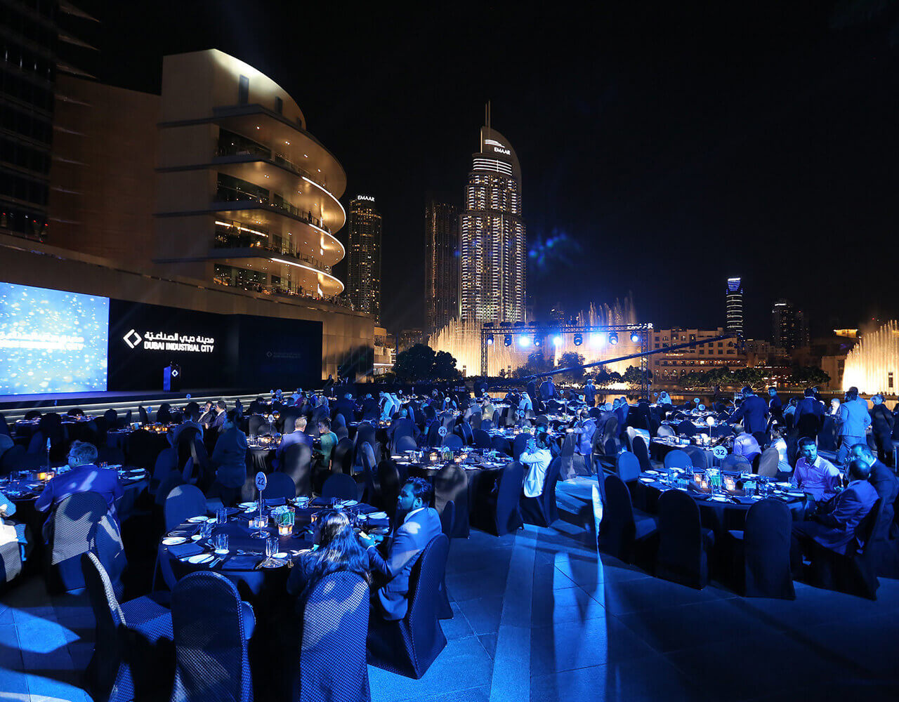 People attending Dubai Industrial City's Fifth Annual Gala Dinner