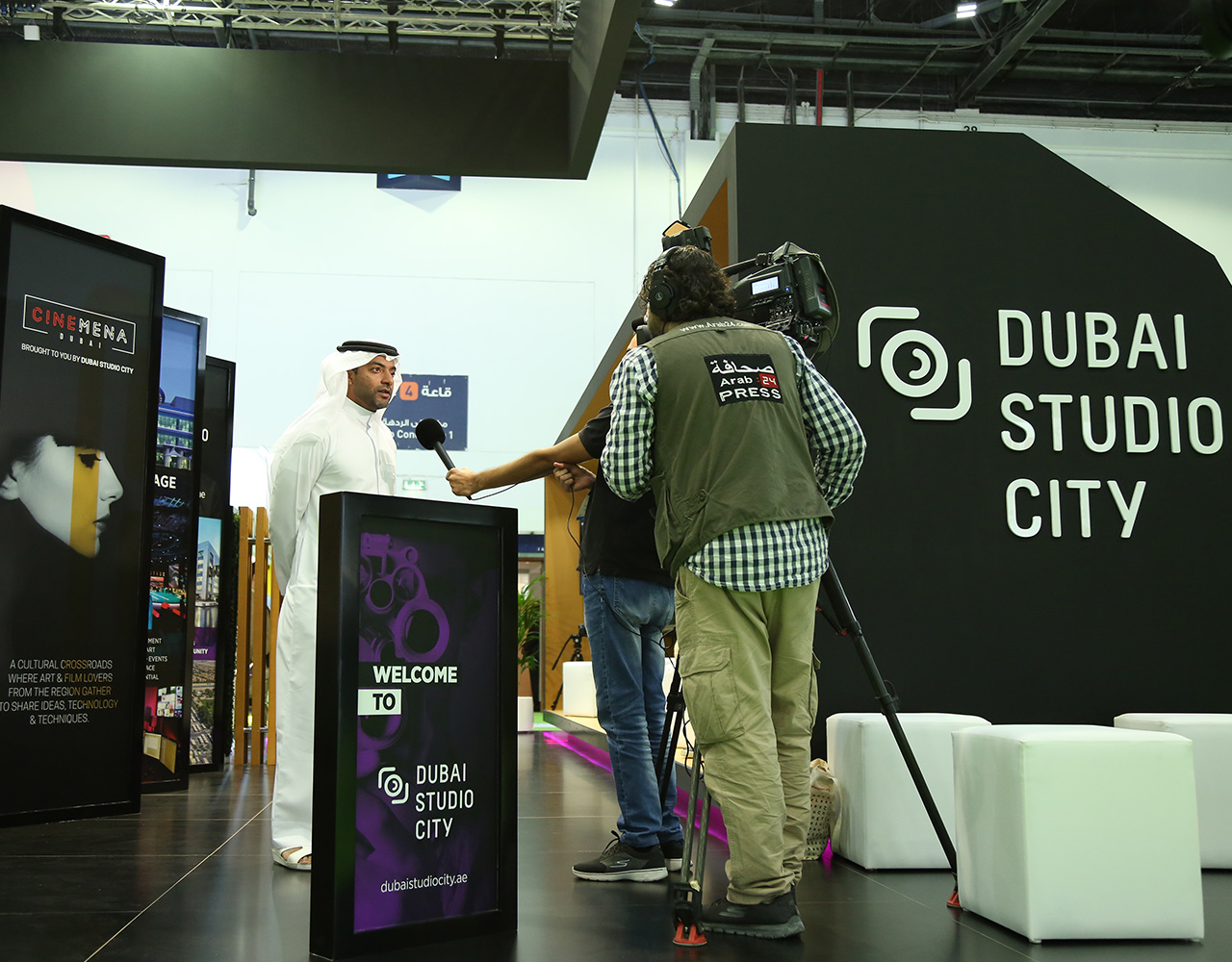  Majed Al Suwaidi during an interview at the CABSAT event in Dubai Studio City 