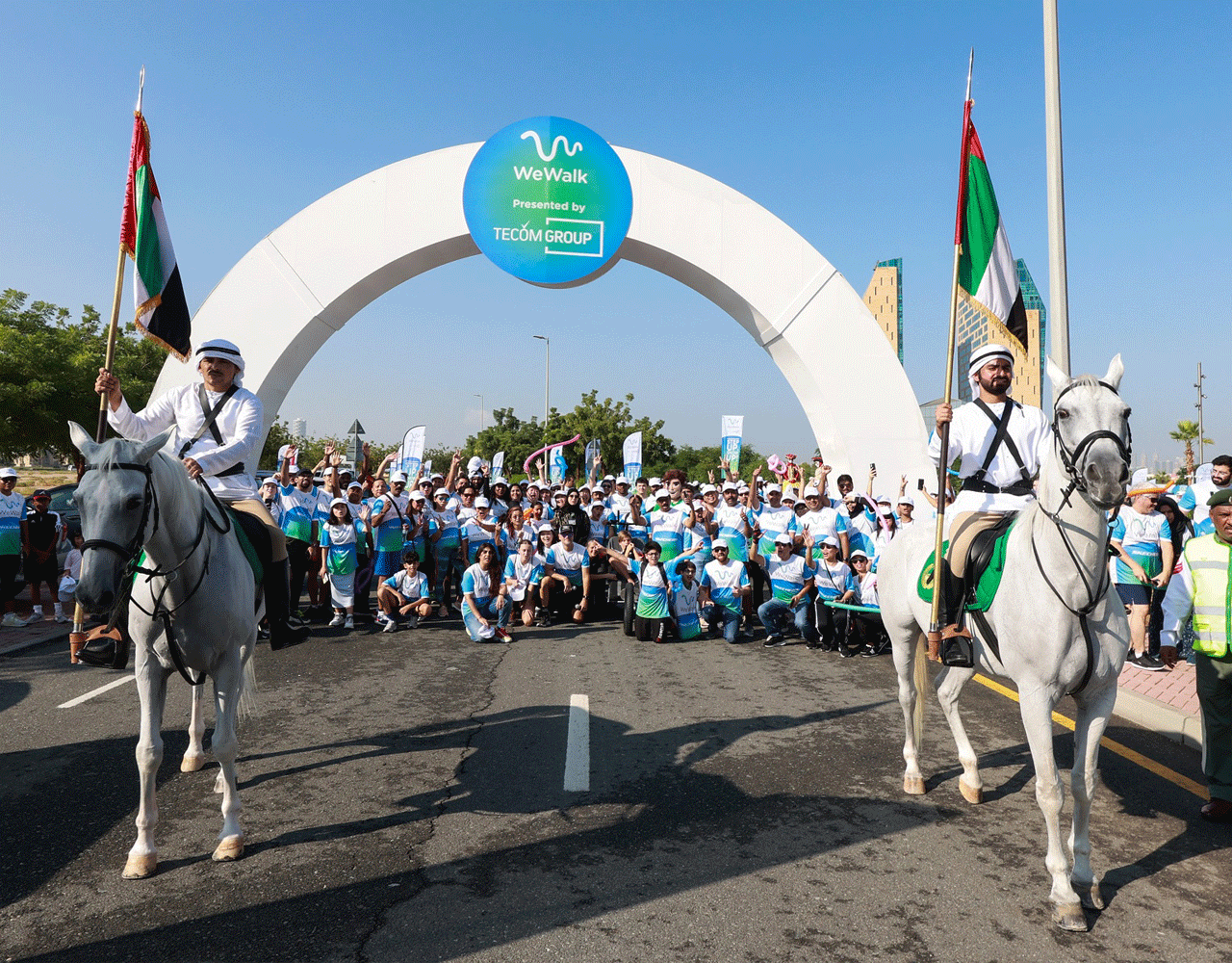 Participants at WeWalk 2024 walkathon at dubai science park